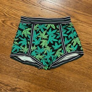 Devowevo MJ weed booty shorts. Festival Coachella XS EUC Dolls Kill